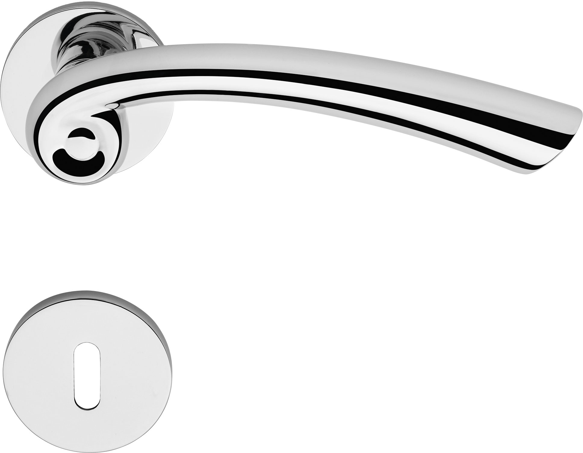 Дверная ручка на уменьшенной розетке art.025 - Linea Calì