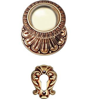 Поворотный кноб на большой розетке art.1540 - Linea Calì